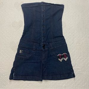 Y2K Emporium Strapless Denim Romper (6?)
